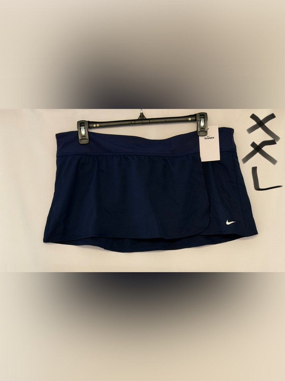 Nike Dark Blue Swim Mini Skirt with Swoosh